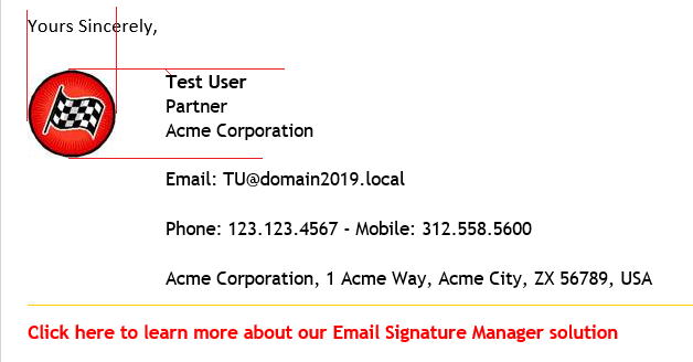 Analysis: Symprex signature (created at 125%) viewed at 125% DPI with alignment highlighted